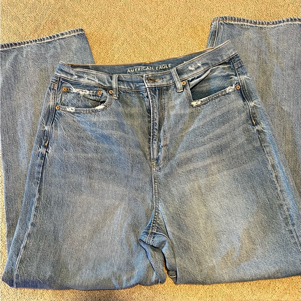 American Eagle Size 14 Baggy Mom Jean